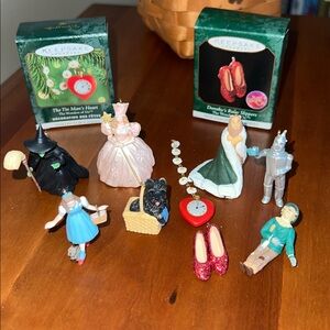 Set of Hallmark Miniature Wizard of Oz Ornaments-EC
